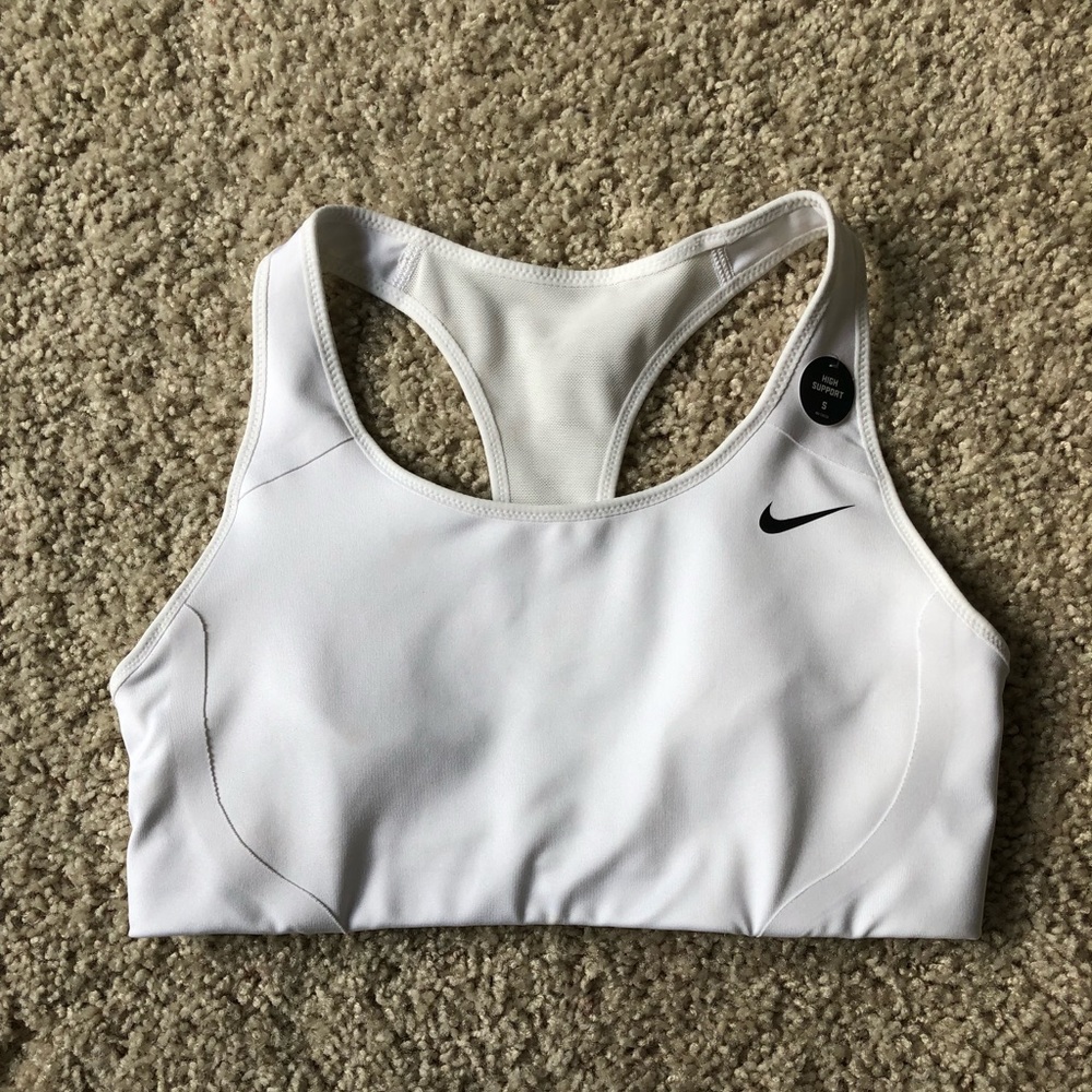 Nike white sports bra size small. NWT